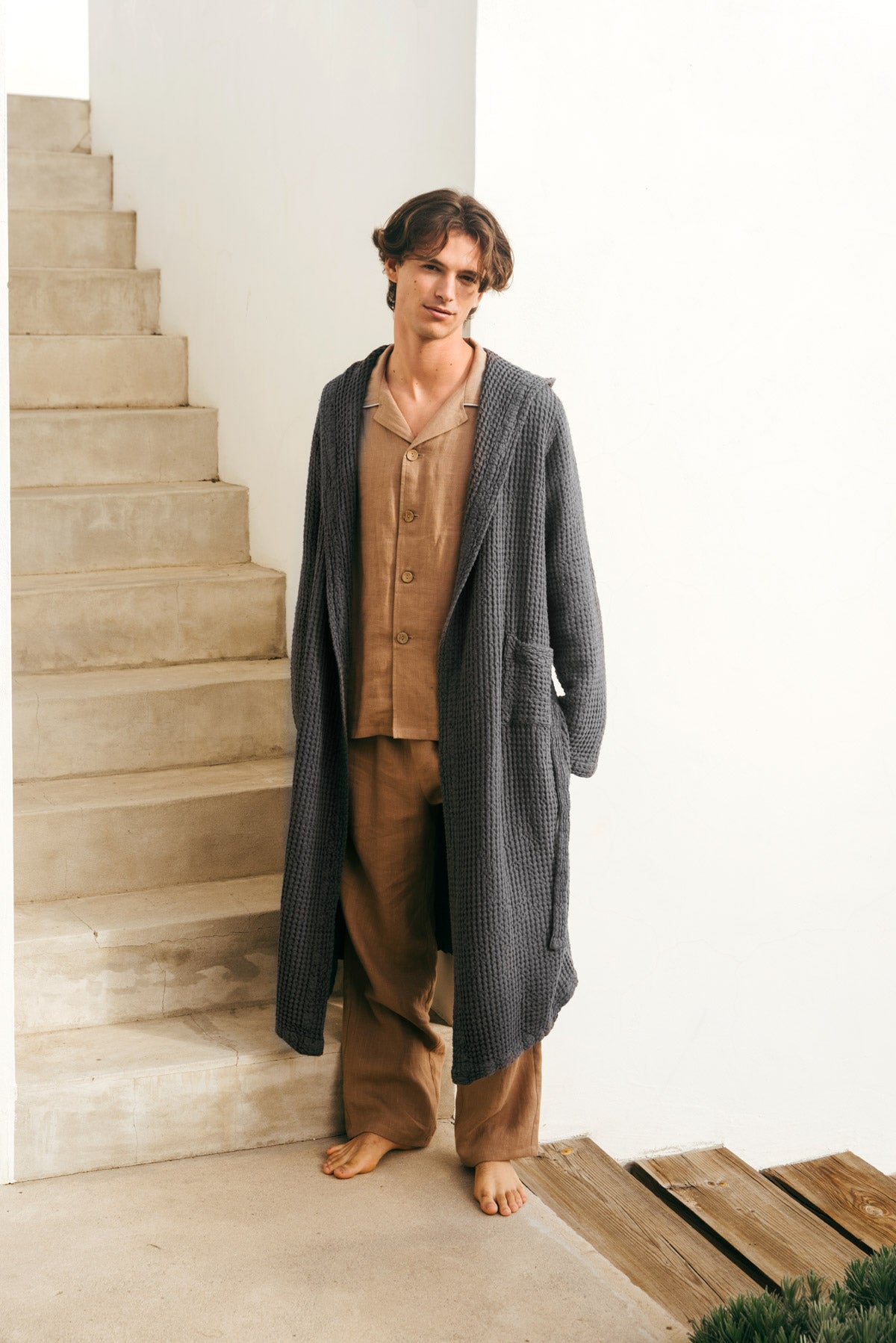 Men's Waffle bathrobe