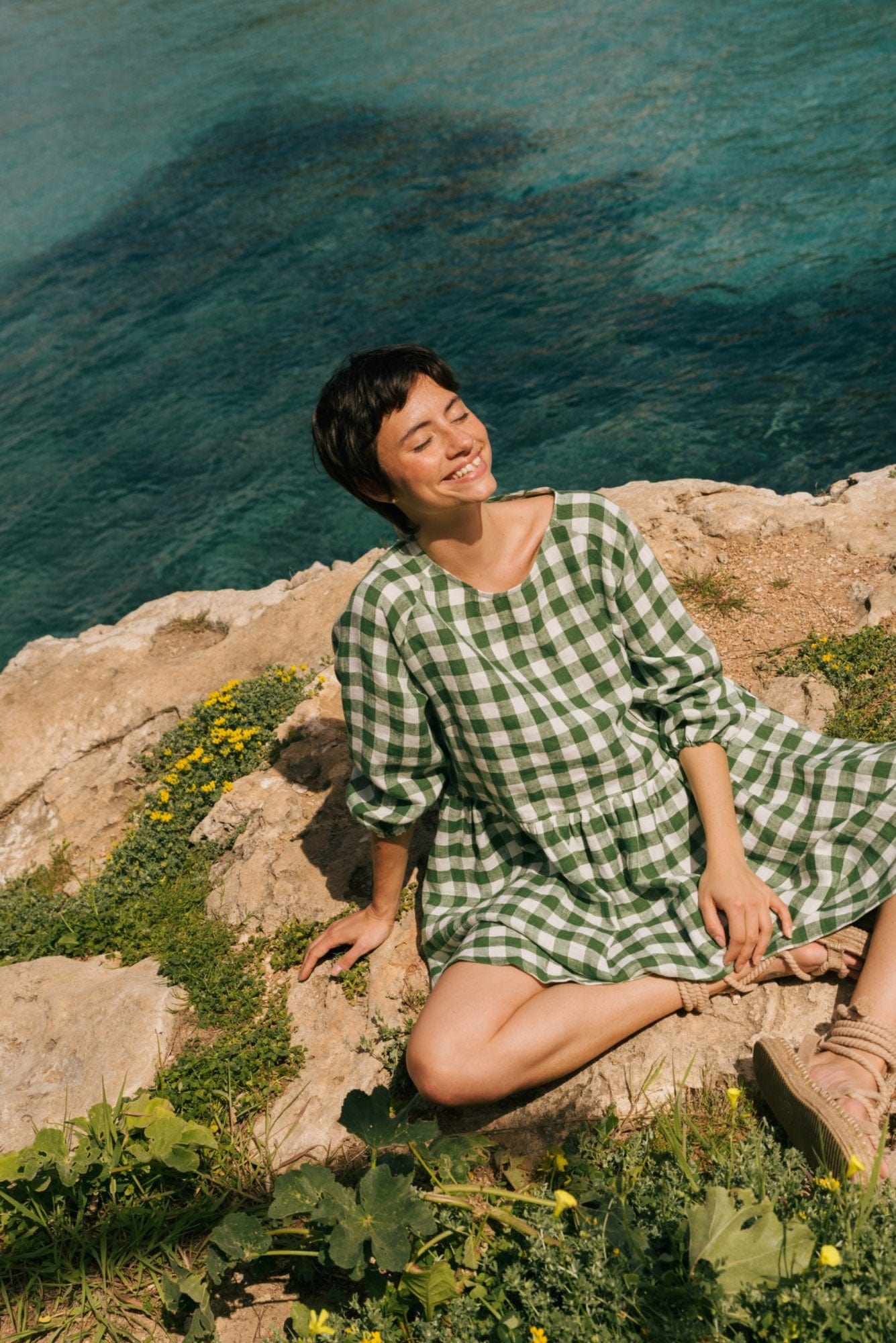 AmourLinen Linen dress Sofia midi-length linen dress Sofia midi-length linen dress