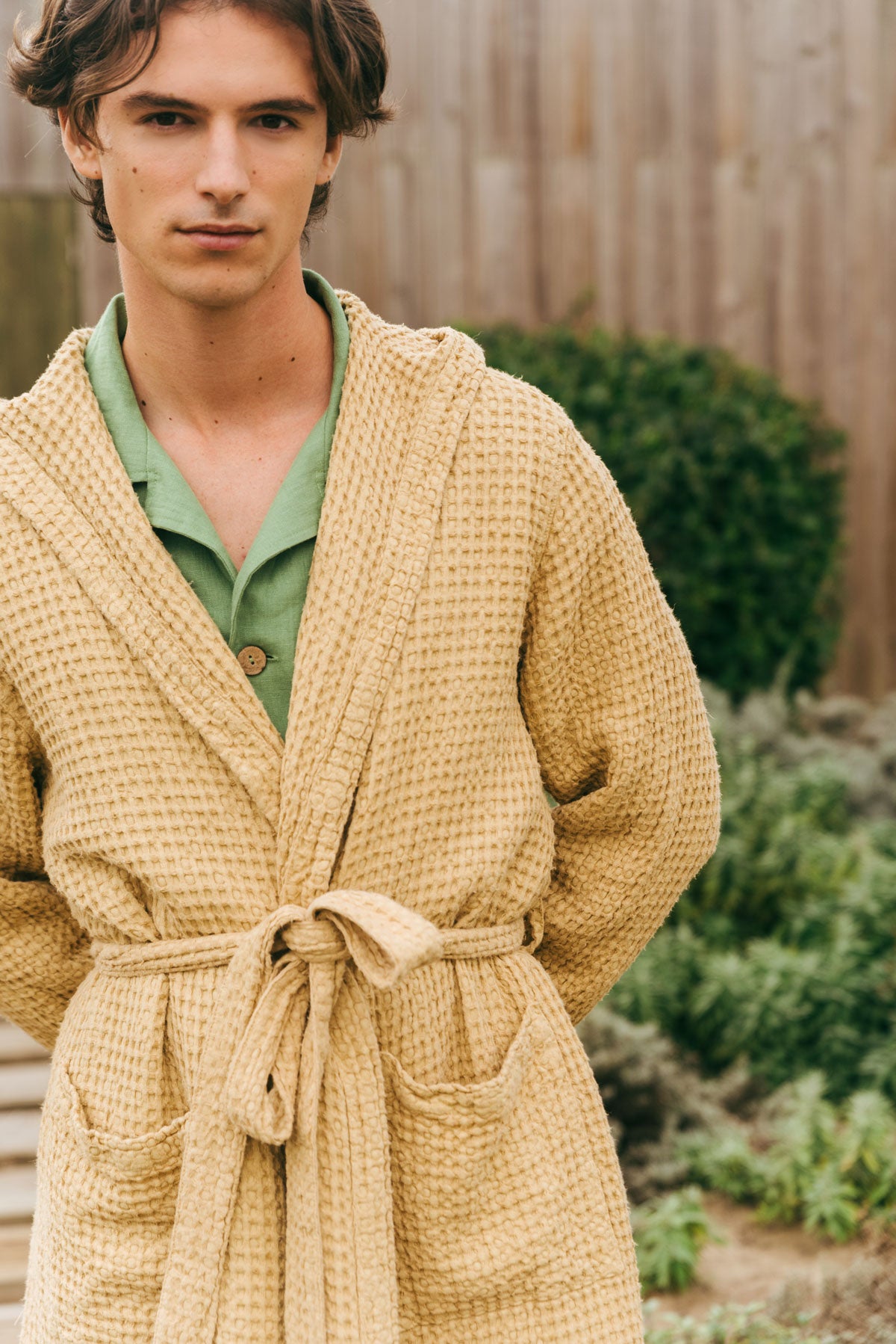 Men's Waffle Bathrobe
