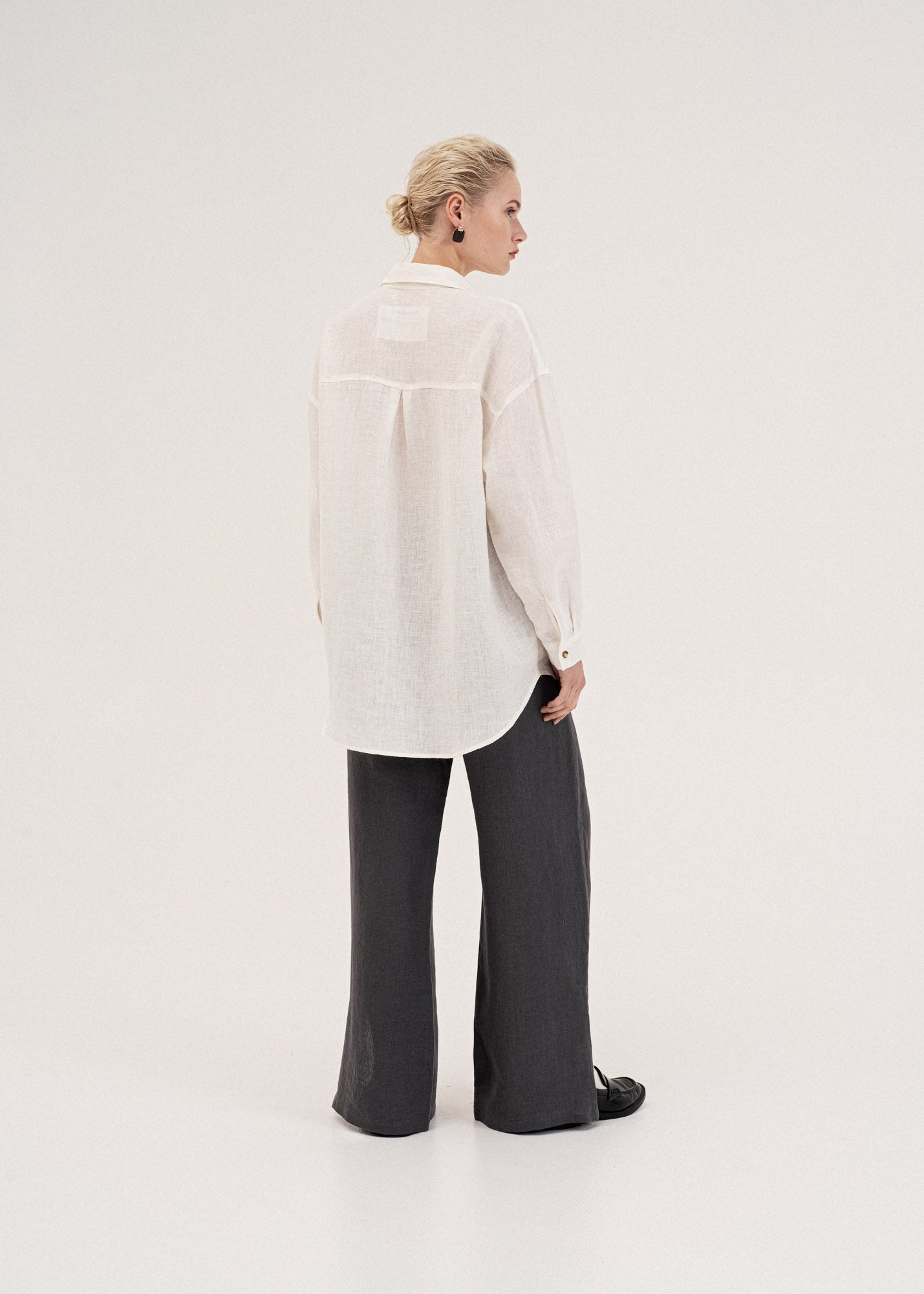 AmourLinen Linen shirt Molly oversized collar linen shirt Molly oversized collar linen shirt