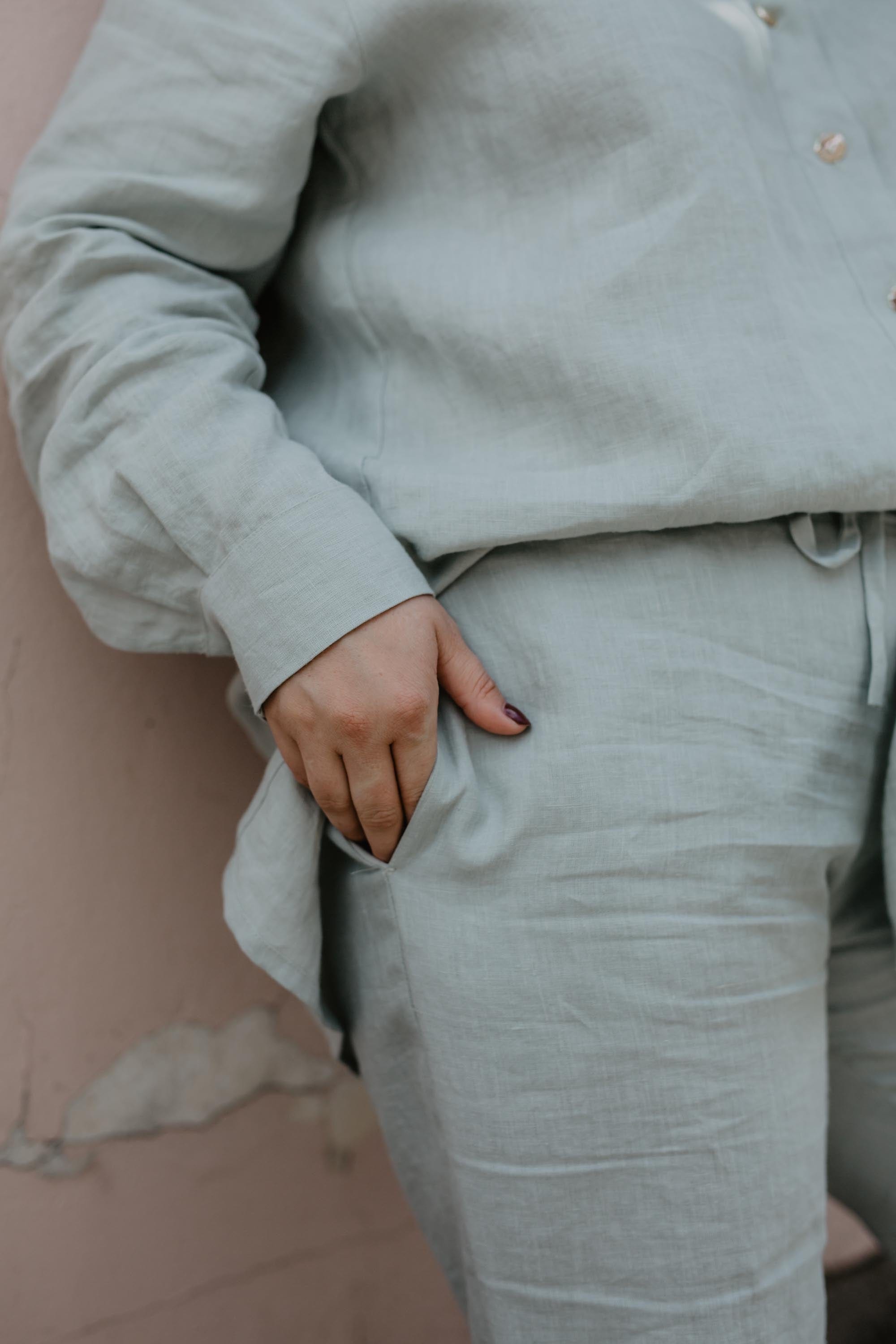 AmourLinen Linen pants M / Sage Green Linen pants Malmo M Sage Green Linen pants Malmo M Sage Green