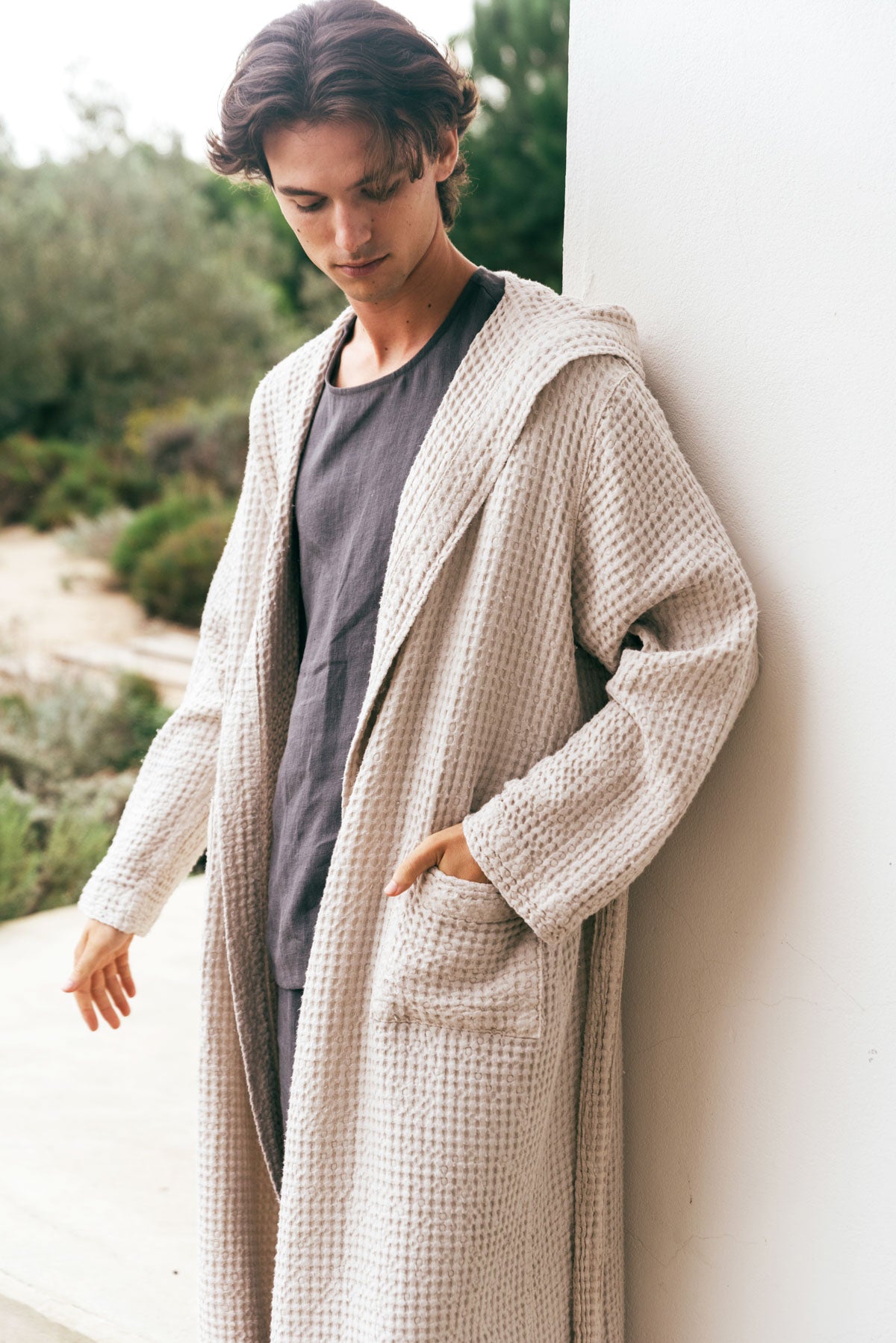 Men's Waffle Bathrobe