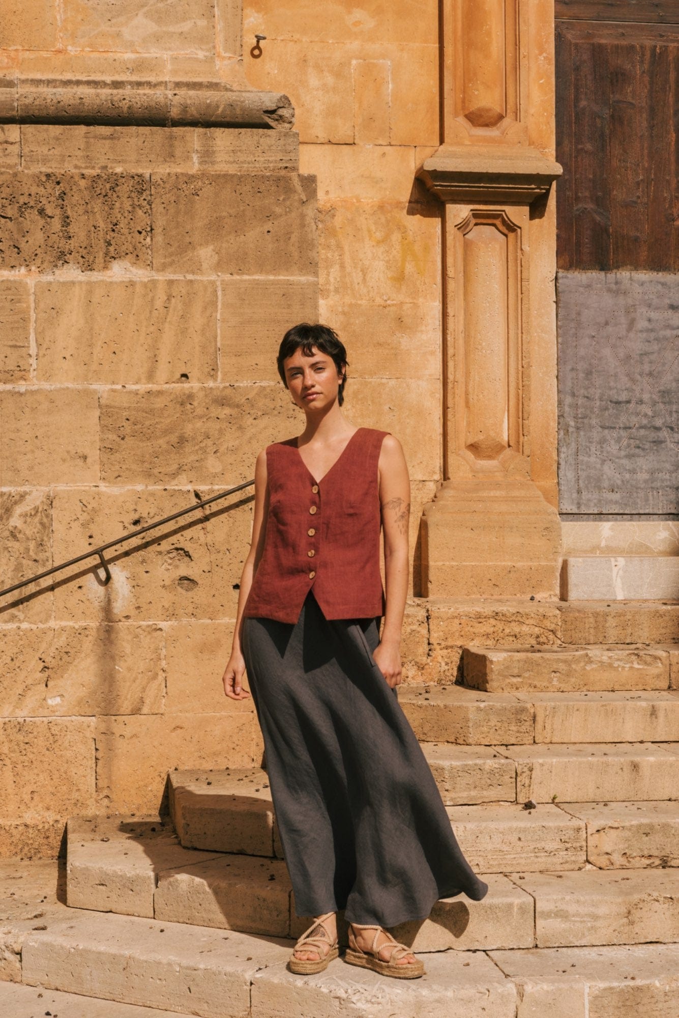 AmourLinen Linen dress Ciara linen slip skirt Ciara linen slip skirt